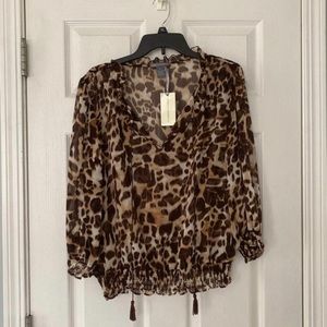 Cheetah print blouse